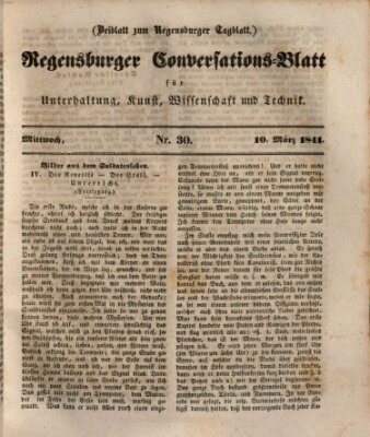 Regensburger Conversations-Blatt (Regensburger Tagblatt) Mittwoch 10. März 1841