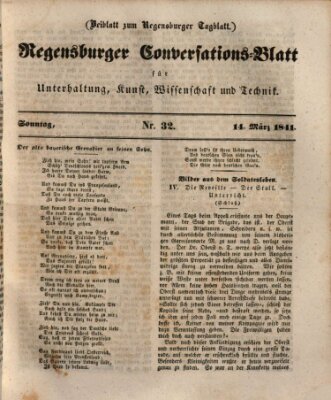 Regensburger Conversations-Blatt (Regensburger Tagblatt) Sonntag 14. März 1841