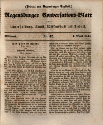 Regensburger Conversations-Blatt (Regensburger Tagblatt) Wednesday 7. April 1841