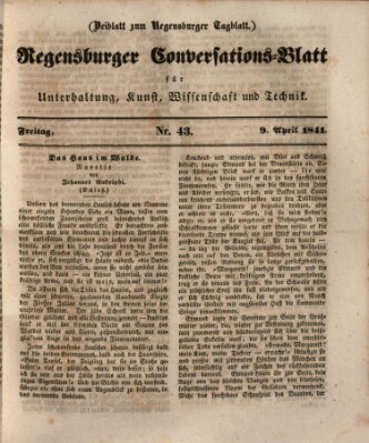 Regensburger Conversations-Blatt (Regensburger Tagblatt) Freitag 9. April 1841