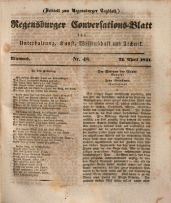 Regensburger Conversations-Blatt (Regensburger Tagblatt) Mittwoch 21. April 1841