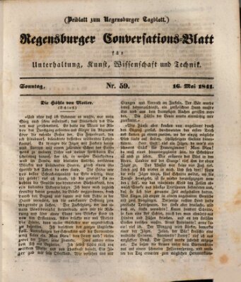 Regensburger Conversations-Blatt (Regensburger Tagblatt) Sonntag 16. Mai 1841