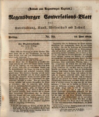 Regensburger Conversations-Blatt (Regensburger Tagblatt) Freitag 11. Juni 1841