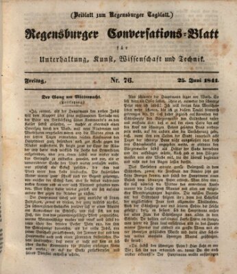 Regensburger Conversations-Blatt (Regensburger Tagblatt) Freitag 25. Juni 1841