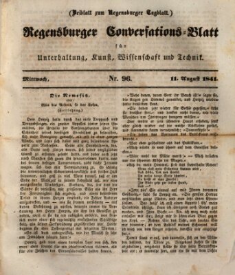 Regensburger Conversations-Blatt (Regensburger Tagblatt) Mittwoch 11. August 1841