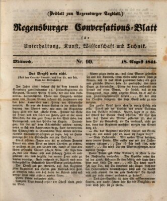 Regensburger Conversations-Blatt (Regensburger Tagblatt) Mittwoch 18. August 1841
