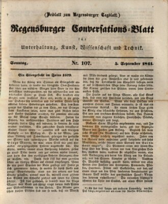 Regensburger Conversations-Blatt (Regensburger Tagblatt) Sonntag 5. September 1841