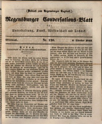 Regensburger Conversations-Blatt (Regensburger Tagblatt) Mittwoch 6. Oktober 1841