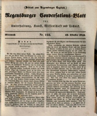 Regensburger Conversations-Blatt (Regensburger Tagblatt) Mittwoch 13. Oktober 1841