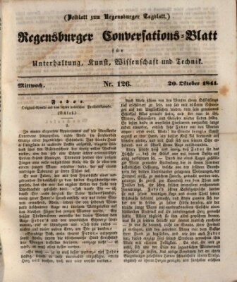 Regensburger Conversations-Blatt (Regensburger Tagblatt) Mittwoch 20. Oktober 1841