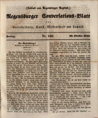 Regensburger Conversations-Blatt (Regensburger Tagblatt) Freitag 29. Oktober 1841