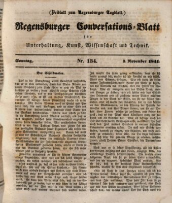 Regensburger Conversations-Blatt (Regensburger Tagblatt) Sonntag 7. November 1841