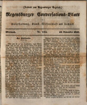 Regensburger Conversations-Blatt (Regensburger Tagblatt) Mittwoch 10. November 1841