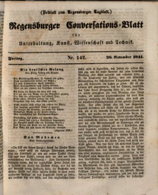 Regensburger Conversations-Blatt (Regensburger Tagblatt) Freitag 26. November 1841