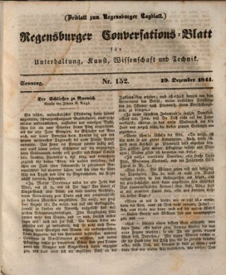 Regensburger Conversations-Blatt (Regensburger Tagblatt) Sonntag 19. Dezember 1841