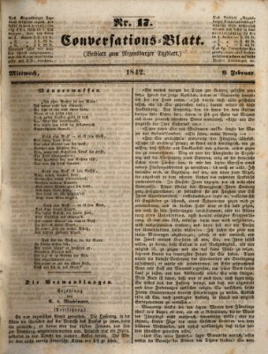 Regensburger Conversations-Blatt (Regensburger Tagblatt) Mittwoch 9. Februar 1842