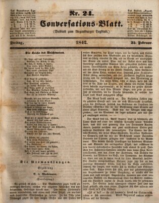 Regensburger Conversations-Blatt (Regensburger Tagblatt) Freitag 25. Februar 1842