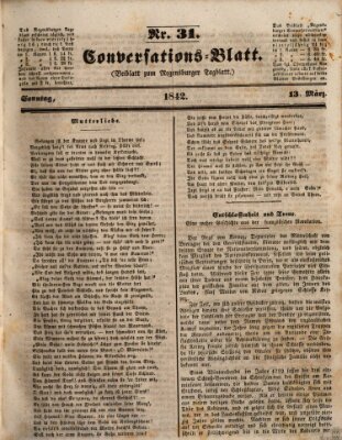 Regensburger Conversations-Blatt (Regensburger Tagblatt) Sonntag 13. März 1842