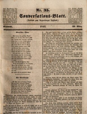 Regensburger Conversations-Blatt (Regensburger Tagblatt) Mittwoch 23. März 1842