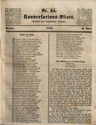 Regensburger Conversations-Blatt (Regensburger Tagblatt) Freitag 15. April 1842