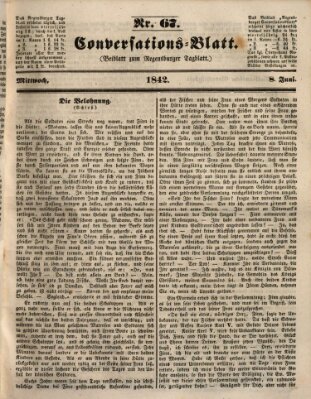 Regensburger Conversations-Blatt (Regensburger Tagblatt) Mittwoch 8. Juni 1842