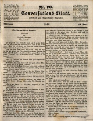 Regensburger Conversations-Blatt (Regensburger Tagblatt) Mittwoch 15. Juni 1842