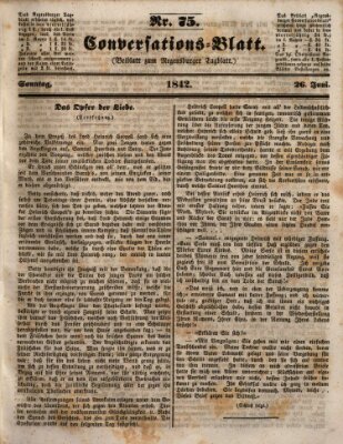 Regensburger Conversations-Blatt (Regensburger Tagblatt) Sonntag 26. Juni 1842