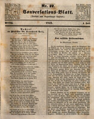 Regensburger Conversations-Blatt (Regensburger Tagblatt) Freitag 1. Juli 1842