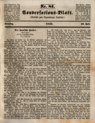 Regensburger Conversations-Blatt (Regensburger Tagblatt) Sonntag 10. Juli 1842