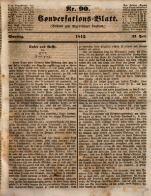 Regensburger Conversations-Blatt (Regensburger Tagblatt) Sonntag 31. Juli 1842