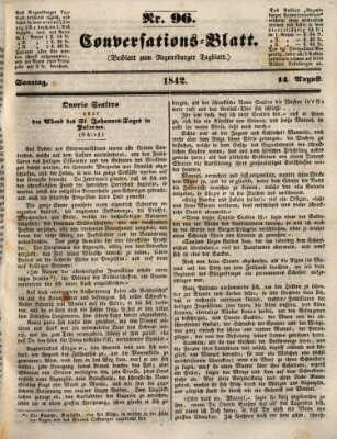 Regensburger Conversations-Blatt (Regensburger Tagblatt) Sonntag 14. August 1842