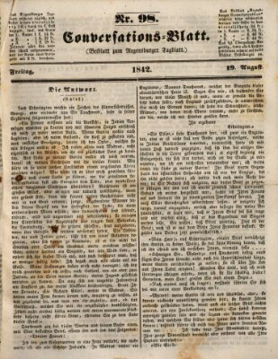 Regensburger Conversations-Blatt (Regensburger Tagblatt) Freitag 19. August 1842