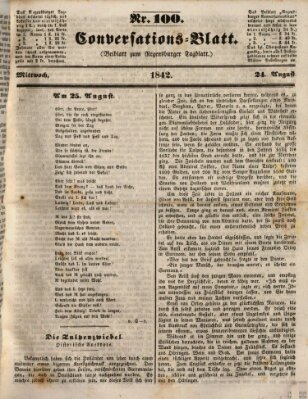 Regensburger Conversations-Blatt (Regensburger Tagblatt) Mittwoch 24. August 1842