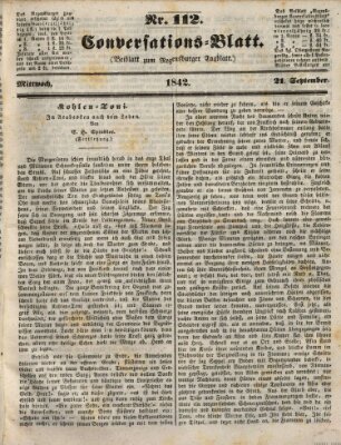 Regensburger Conversations-Blatt (Regensburger Tagblatt) Mittwoch 21. September 1842