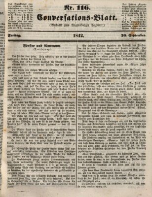 Regensburger Conversations-Blatt (Regensburger Tagblatt) Freitag 30. September 1842