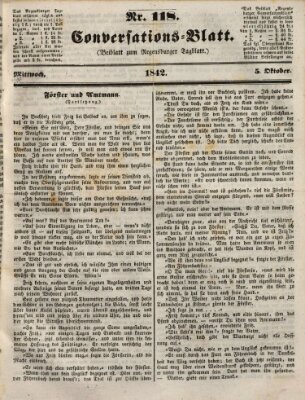 Regensburger Conversations-Blatt (Regensburger Tagblatt) Mittwoch 5. Oktober 1842