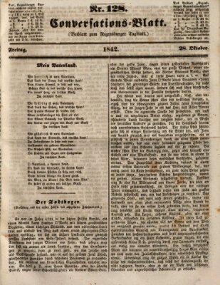 Regensburger Conversations-Blatt (Regensburger Tagblatt) Freitag 28. Oktober 1842