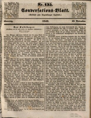 Regensburger Conversations-Blatt (Regensburger Tagblatt) Sonntag 13. November 1842