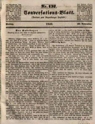 Regensburger Conversations-Blatt (Regensburger Tagblatt) Freitag 18. November 1842