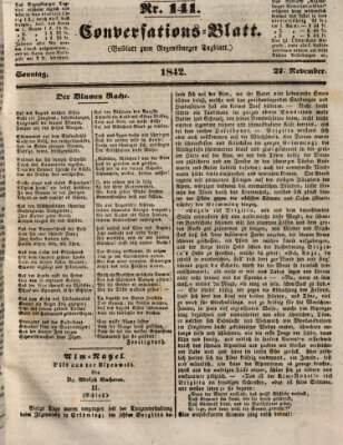 Regensburger Conversations-Blatt (Regensburger Tagblatt) Sonntag 27. November 1842