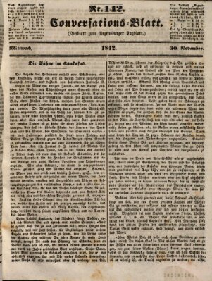 Regensburger Conversations-Blatt (Regensburger Tagblatt) Mittwoch 30. November 1842