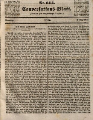 Regensburger Conversations-Blatt (Regensburger Tagblatt) Sonntag 4. Dezember 1842