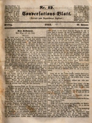 Regensburger Conversations-Blatt (Regensburger Tagblatt) Freitag 27. Januar 1843