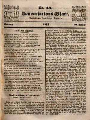 Regensburger Conversations-Blatt (Regensburger Tagblatt) Sonntag 29. Januar 1843