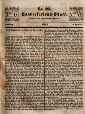 Regensburger Conversations-Blatt (Regensburger Tagblatt) Sonntag 5. Februar 1843