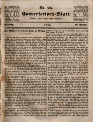 Regensburger Conversations-Blatt (Regensburger Tagblatt) Sonntag 26. Februar 1843