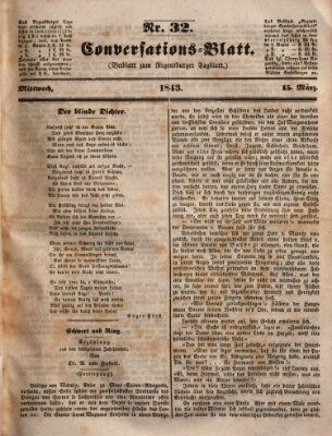 Regensburger Conversations-Blatt (Regensburger Tagblatt) Mittwoch 15. März 1843