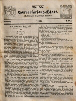 Regensburger Conversations-Blatt (Regensburger Tagblatt) Sonntag 7. Mai 1843