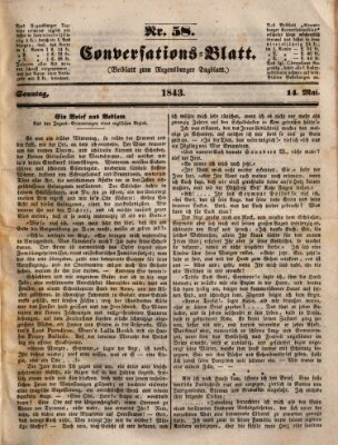 Regensburger Conversations-Blatt (Regensburger Tagblatt) Sonntag 14. Mai 1843