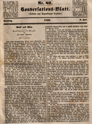 Regensburger Conversations-Blatt (Regensburger Tagblatt) Sonntag 9. Juli 1843